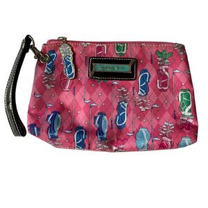 Sydney Love Sport Golf Pink Cosmetic Bag Purse Wristlet Tee Holder Luggage